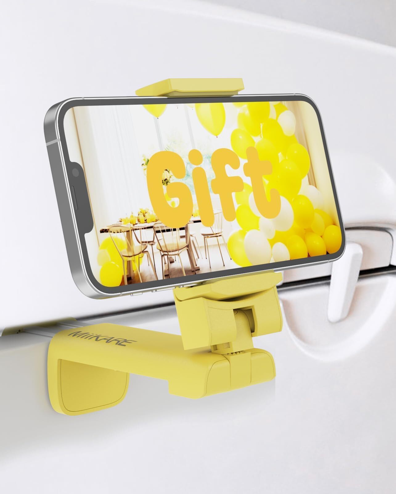 Yellow Phone Holder, Universal Portable Electronic Device Mount for Flying, 3...