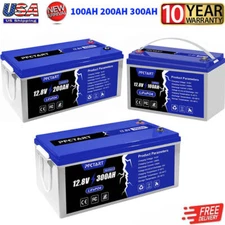 12V 100Ah 150Ah 200Ah LiFePO4 Lithium Battery for RV Solar Marine Home Boat