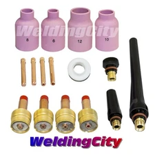 WeldingCity® Large Gas Lens Kit .020~1/8 TIG Welding Torch 17/18/26 T7 US Seller