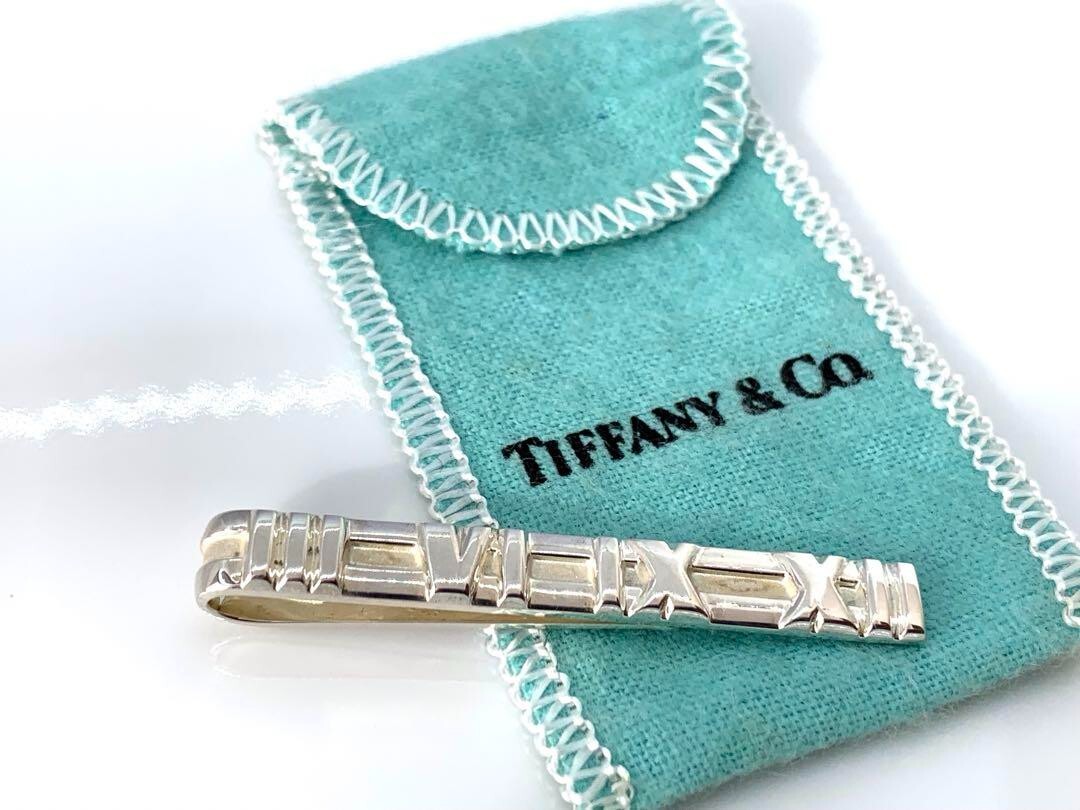Tiffany & Co. Atlas Tie Pin Silver 925 Vintage Men Accessory Tiffany & Co. Atlas Tie Pin Silver 925 Vintage Men Accessory