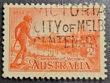 Stamp Australia 1934 Centenary of Victoria A17 #142 used