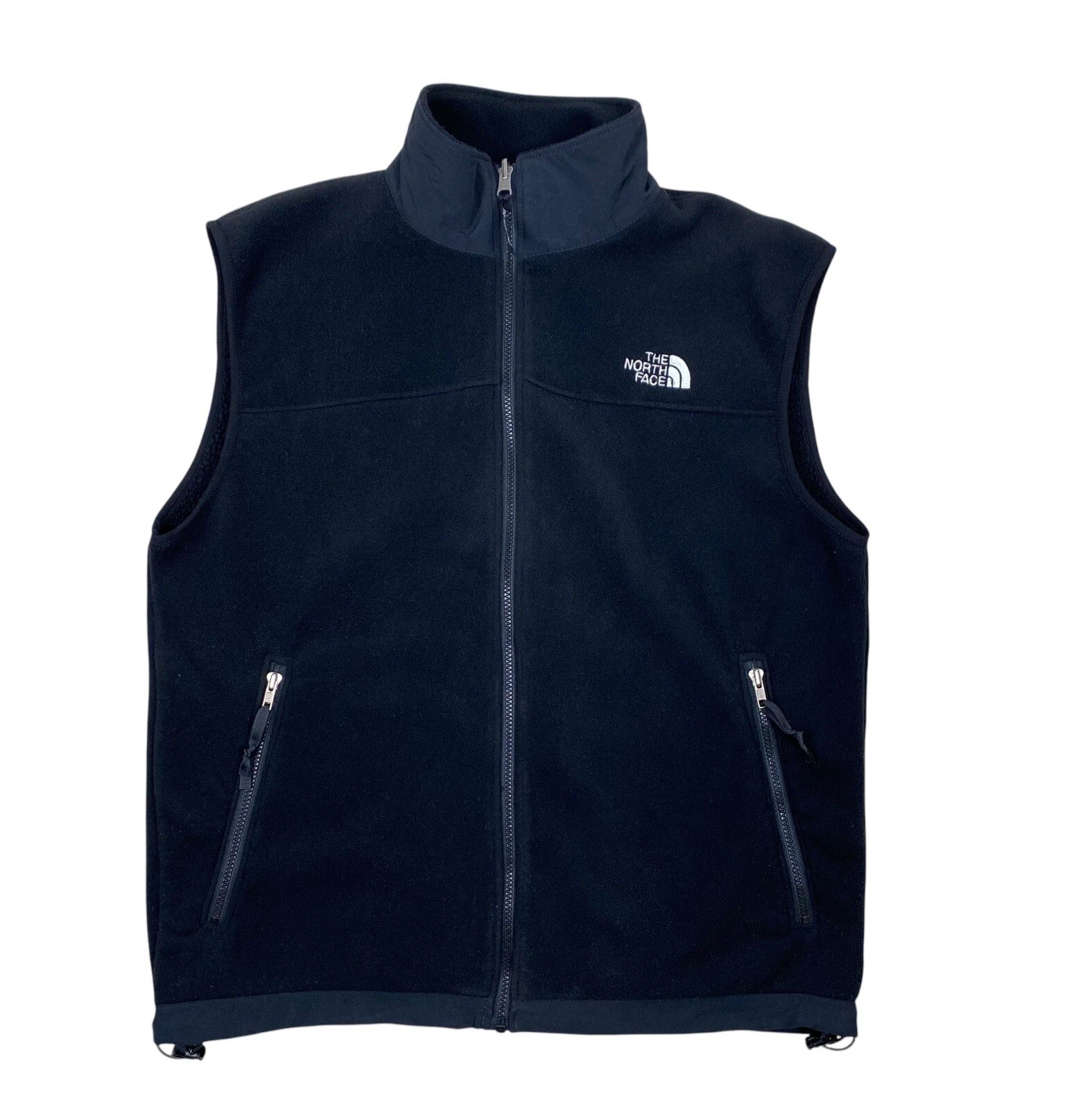 VTG 90s The North Face Mens Full Zip Polartec Fleece Sweater Vest Sz Large Black