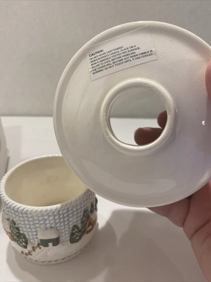 Large Jar Shade & Bottom For Yankee Candle - Christmas -Town-Family HO - Image 4 of 4