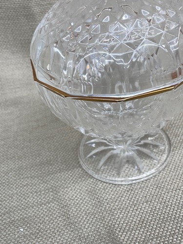 Cristal D'Arques France Pedestal Candy Dish w/ Lid 24% Lead Crystal - Picture 3 of 12
