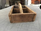 EARLY ANTIQUE PRIMITIVE WOODEN TOTE AAFA — photo 3