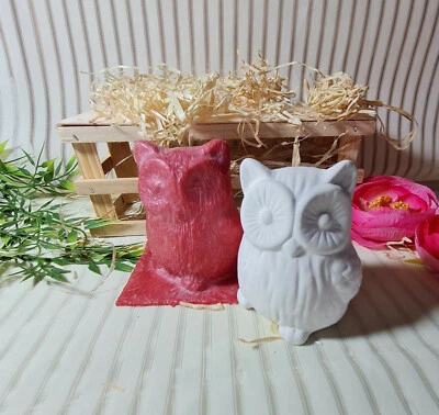 HANDARBEIT Latex mould mould concrete mould concrete autumn decoration bird owl (178)