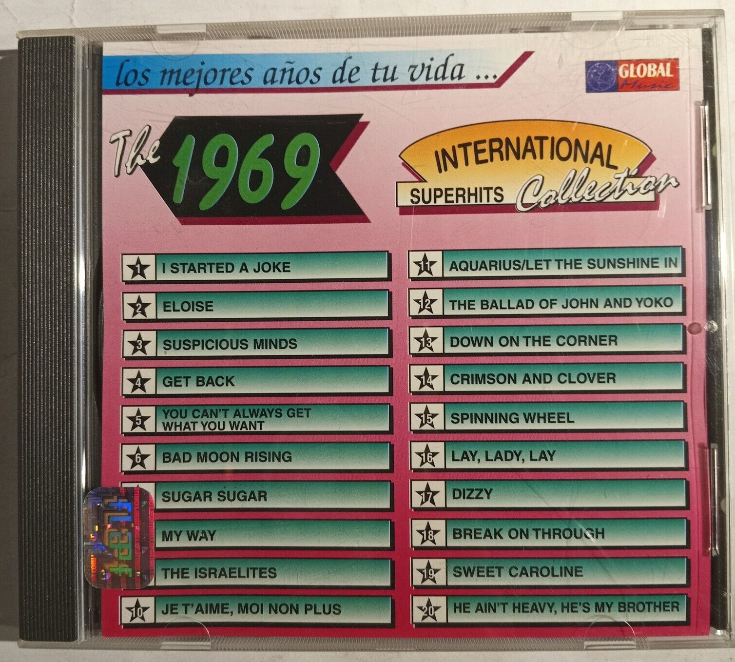 THE 1969 INTERNATIONAL SUPERHITS, FEAT. THE BEE GEES, MEXICAN CD ALBUM, POP ROCK