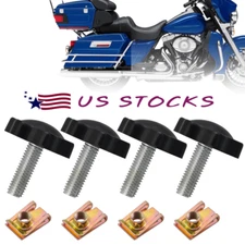 For Harley Touring 96-13 4pcs Saddlebag Lock Mounting Theft Deterrent Screw Bolt