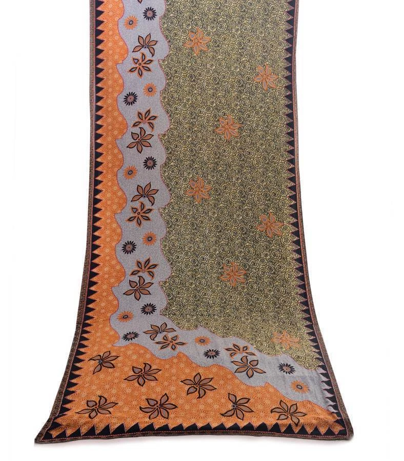 Lote al por mayor de 5 piezas de tela artesanal de sari vintage 100 % seda pura impresa de 5 yardas Foto 4 de 4