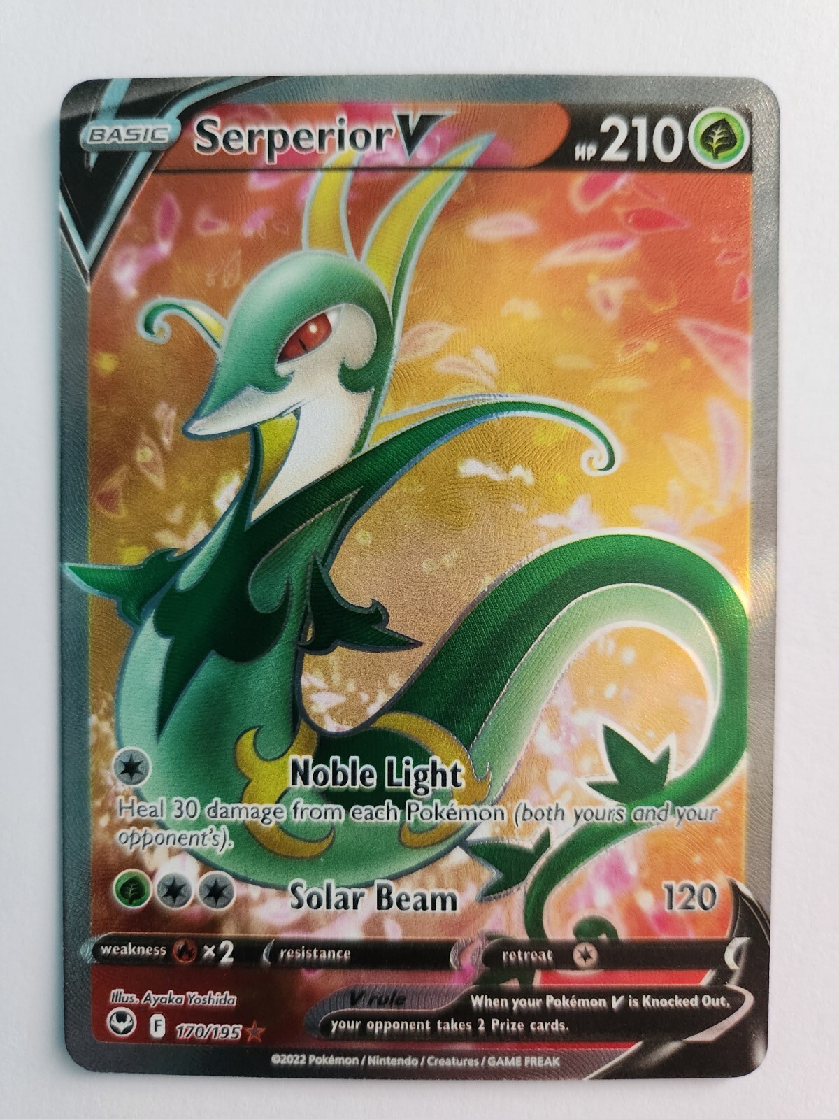 Serperior V 170/195 Full Art Ultra Rare Silver Tempest SWSH12 Pokemon English NM