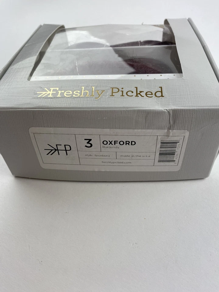 Freshly Picked Burgundy Oxfords Leather Moccasins Boys Shoes Soft Sole Sz 3 - Image 2 of 4