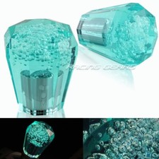 Jdm Vip 60mm Transparent Mt Teal Octagon Crystal Bubble Shift Knob Universal 5