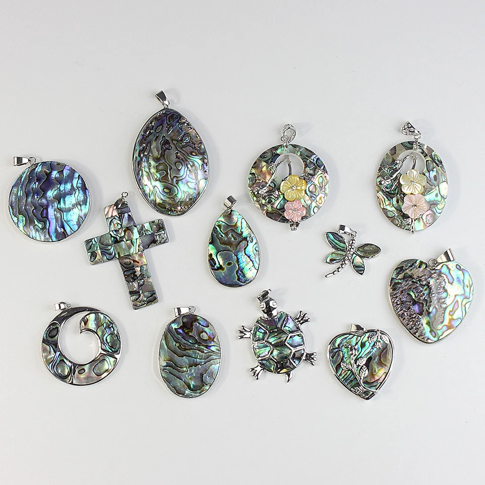 Новый натуральный пауа абалона оболочка провода надежном дерево жизни подвески бусина для ожерелье - Изображение 4 из 4