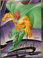 1993 VISION Original Marvel Masterpieces Joe Jusko Gold Ink Auto Signed