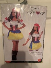 New Fever Gypsy Glam Costume Smiffy's Adult Size Medium 10-12 US Dress Sash More