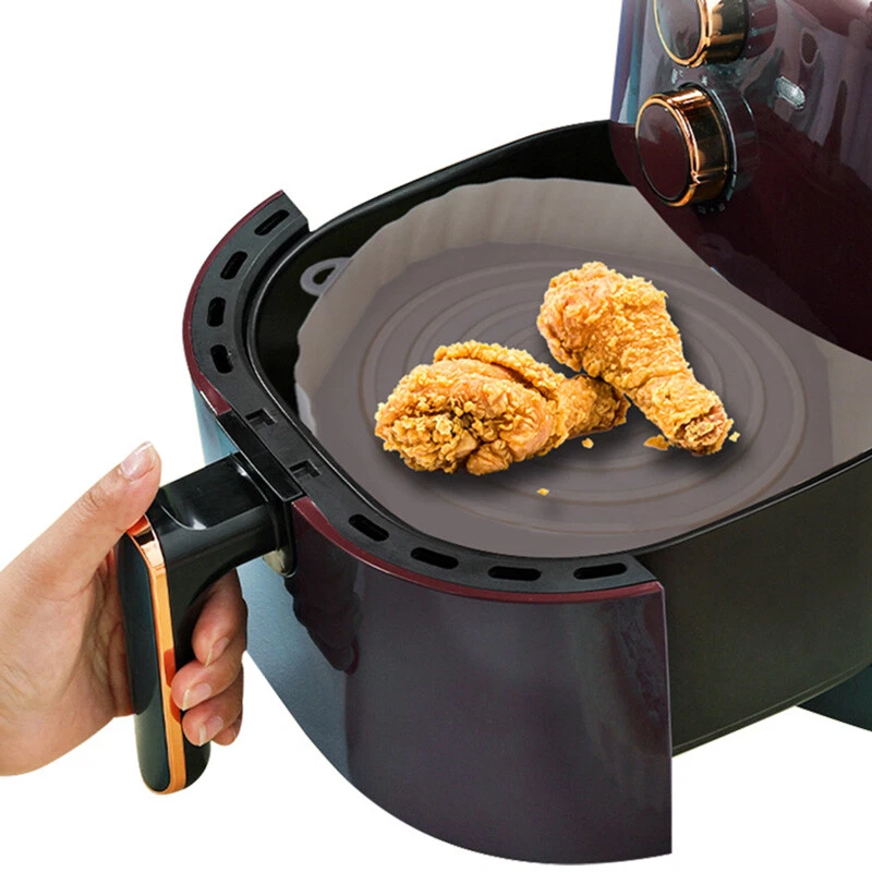 Air Fryer Silicone Pot Basket Mat Oven Baking Tray Grill Pan Accessories Round