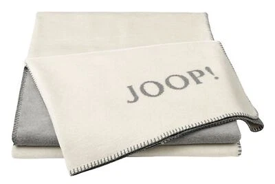 Joop! Wohndecke Kuscheldecke 150x200 cm Melange Doubleface natur silber 706232 - Bild 1 von 2