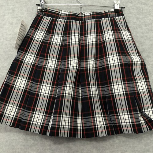 Flynn O'Hara Girls Sz 8 Uniform Box Pleat Skirt #505 Plaid Elastic Waist Zip USA - Picture 4 of 13