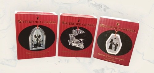 Waterford Crystal Deer,Nativity,Carolers Ornament Qty 3