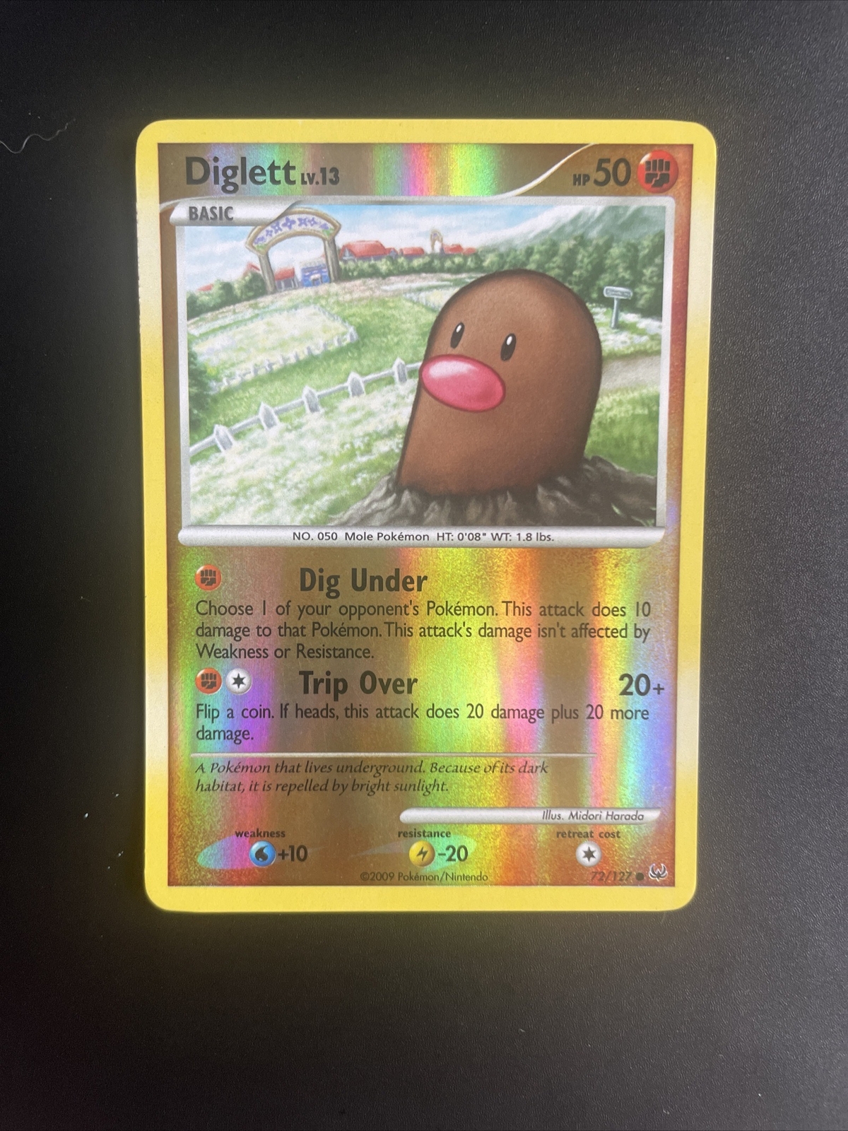 Diglett 72/127 Platinum Reverse Holo Pokemon TCG Card LP/NM
