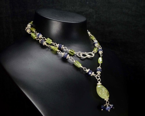 Collier pierres précieuses, aventurine