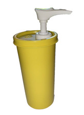 Vintage Tupperware Harvest Gold Yellow Mustard Dispenser Container