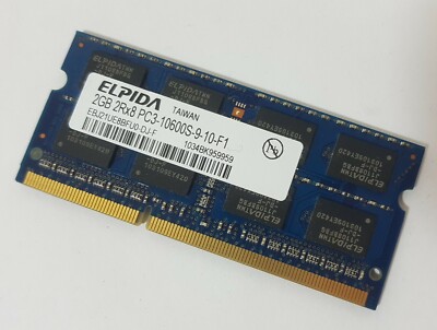 2GB Elpida PC3-10600S EBJ21UE8BFU0-DJ-F 1333MHz  Notebook RAM Memory
