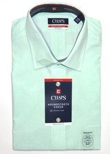 New Chaps Mens Regular Fit Dress Shirt Long Sleeves 1 pocket Summer Kiwi NWT