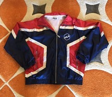 FILA Vintage Zip Up Nylon Windbreaker Size Small Bjorn Borg