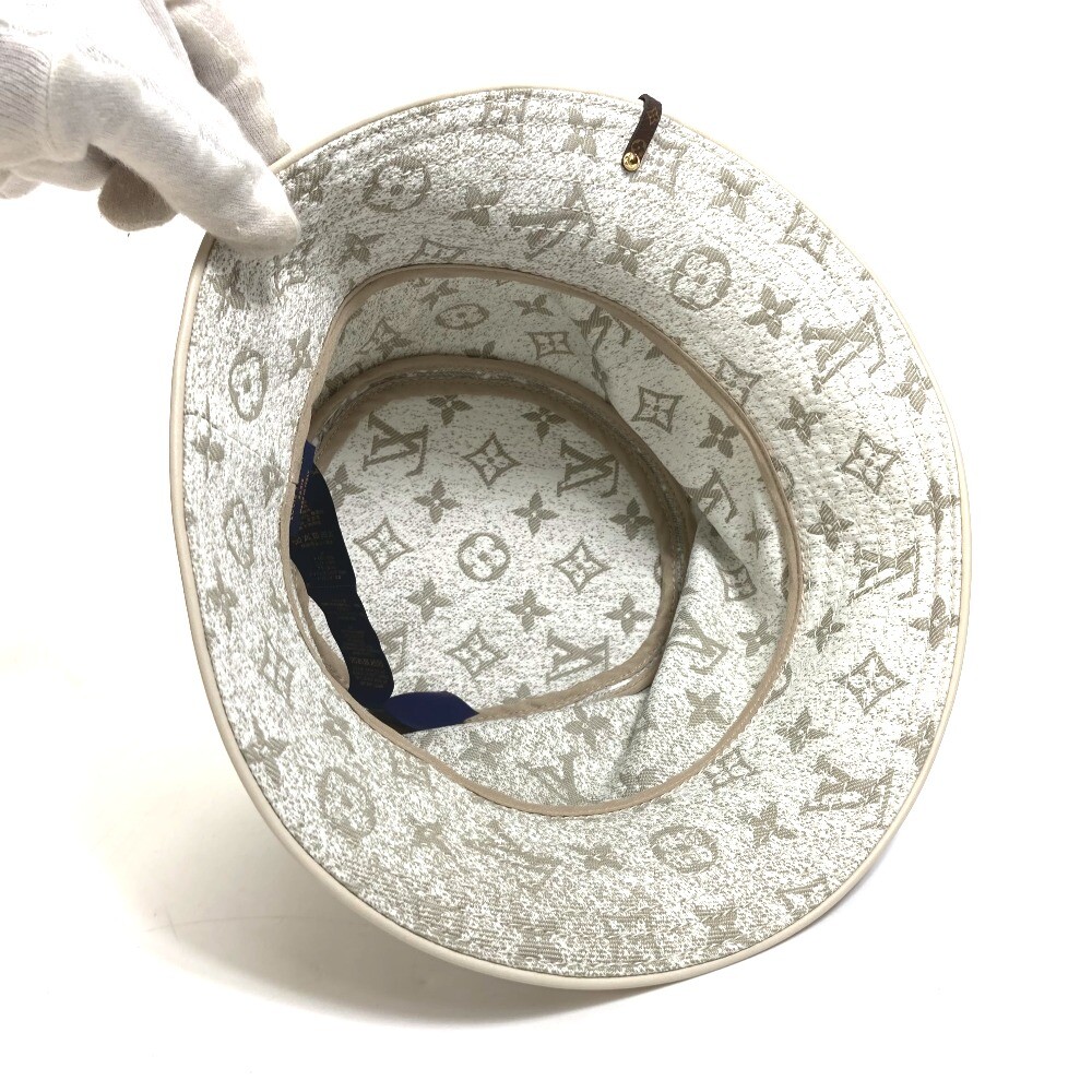 AUTH LOUIS VUITTON M7058S BUCKET HAT JACQUARD DENIM WOMEN'S