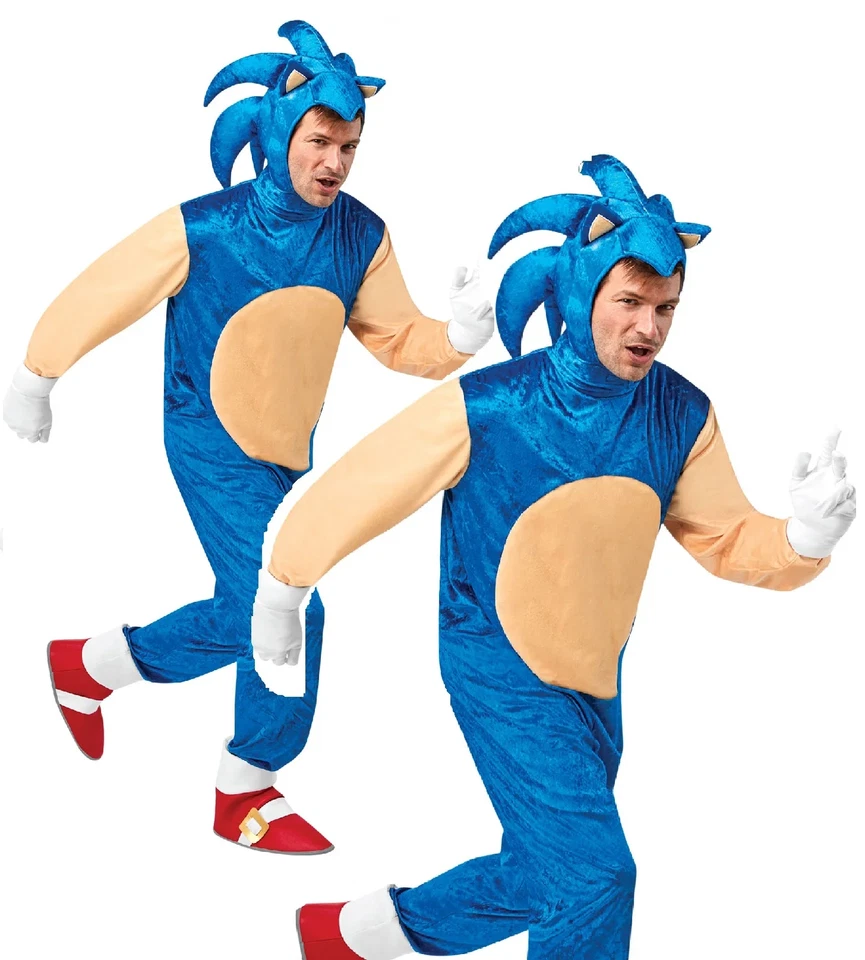 RUBIES Sonic Deluxe Adults Costume Video Game Sonic The Hedgehog Fancy Dress
