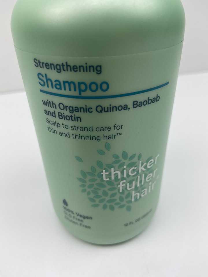 Thicker Fuller Hair Strengthening Vegan Shampoo Quinoa, Baobab & Biotin