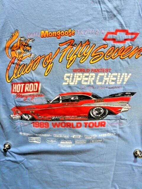 CAMISETA GRANDE MUY BUENA DE COLECCIÓN "TOM THE MONGOOSE MCEWEN" 57 CHEVY FC" MUY RARA Foto 4 de 4