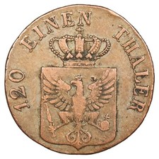 Allemagne - 3 pfenninge 1839 D Friedrich Wilhelm III Düsseldorf - cuivre KM.407