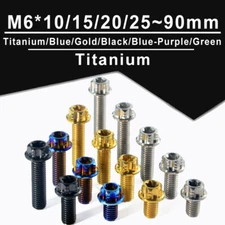 M6 Titanium Internal And External Plum Blossom Flange Screws 10/15/20/25/30~90mm