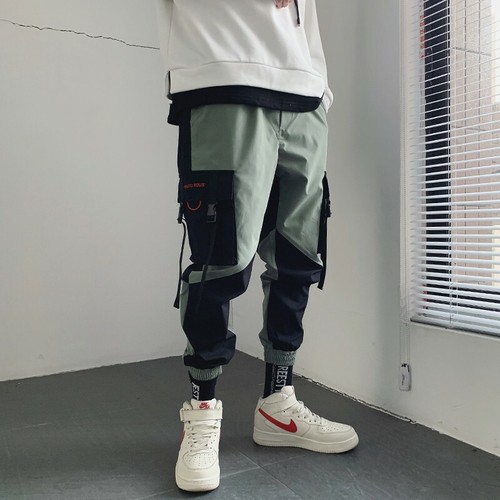 Men's Fashion Overalls Pockets Cargo Harem Pants Trousers Casual Joggers Baggy - Picture 16 of 17