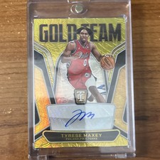 Panini Totally Certified Gold Team Platinum Mirror Gold Tyrese Maxey Auto /10 🔥
