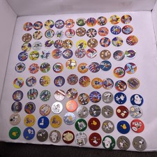 Vintage 1990's Milk Cap / Pog Lot - Huge Lot Of 100 Pogs