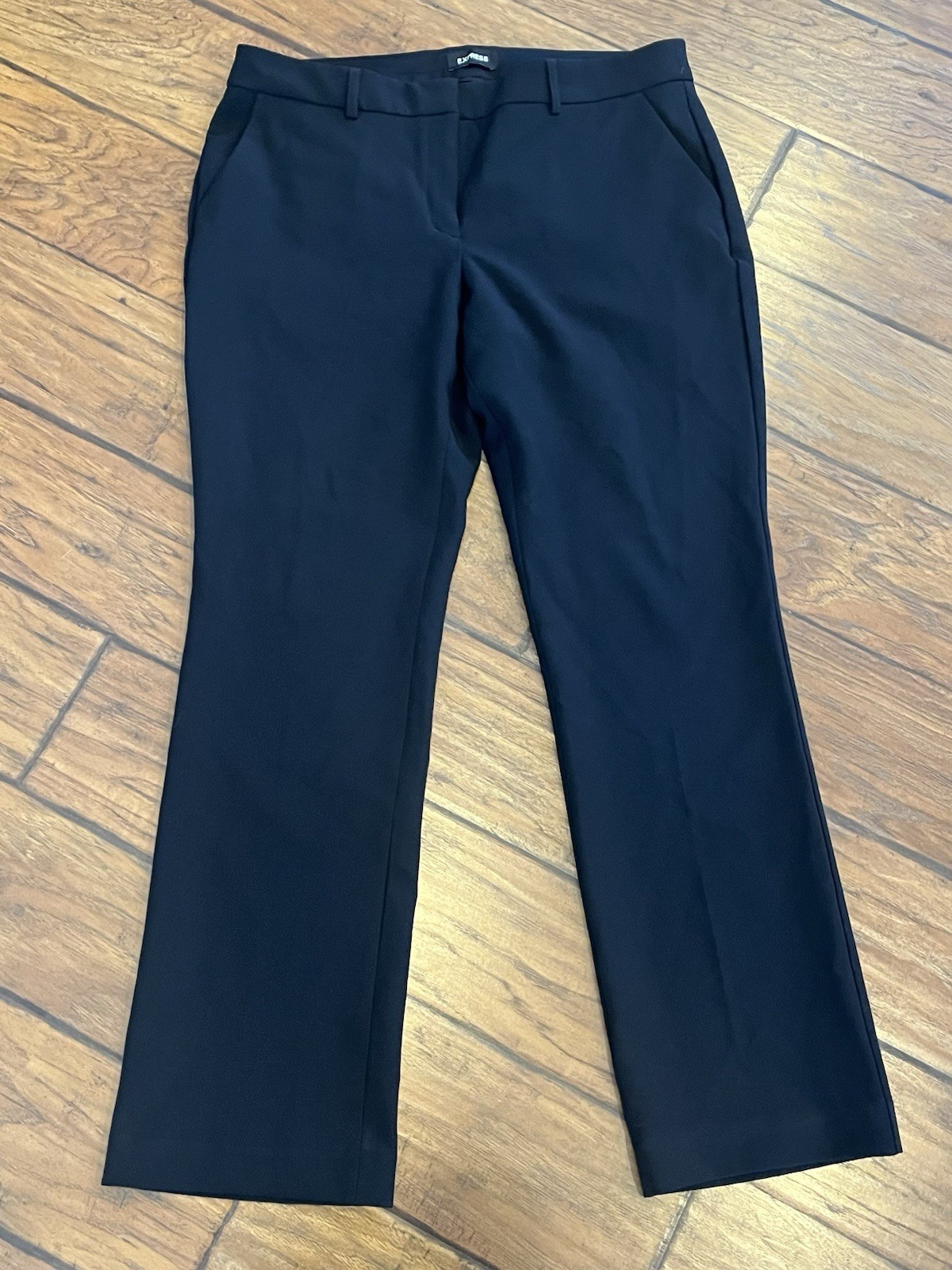 Express Flat Front Solid Black Dress Pants Straig… - image 1