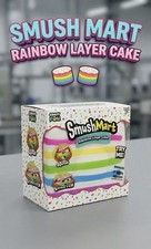 SmushMart Rainbow Layer Cake Squishy Crazy Fun Scented Tik Tok Rare Toy NEW 5"