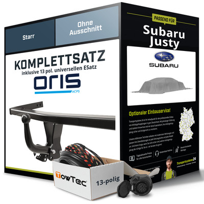 Anhängerkupplung ORIS starr für SUBARU Justy +E-Satz NEU AHK