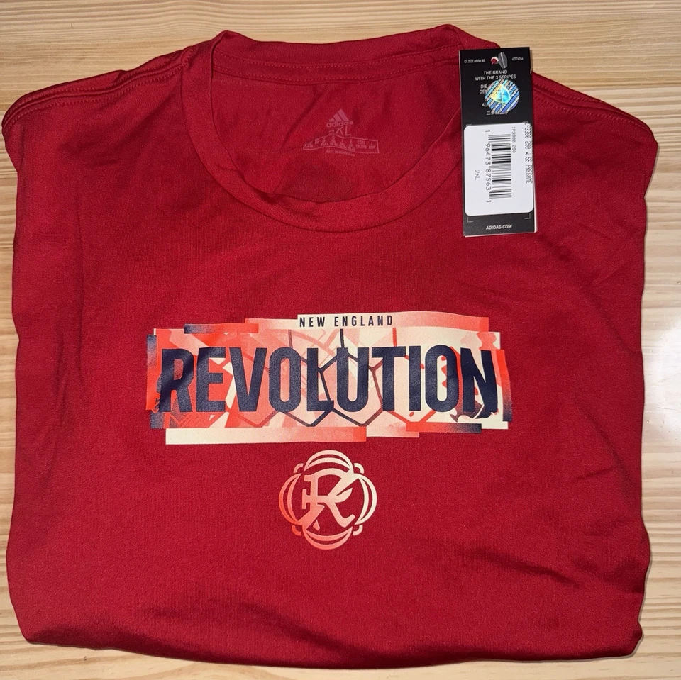 NWT Adidas New England Revolution Pre-Game Shirt Red Women's 2XL Soccer Jersey - Image 2 of 4