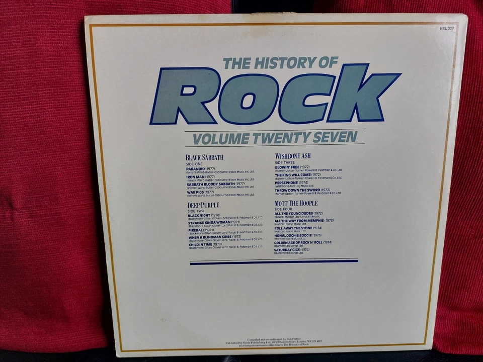 Black Sabbath / Deep Purple / Wishbone Ash / Mott The Hoople – HOR 27 Vinyl 1984 - Image 2 of 4