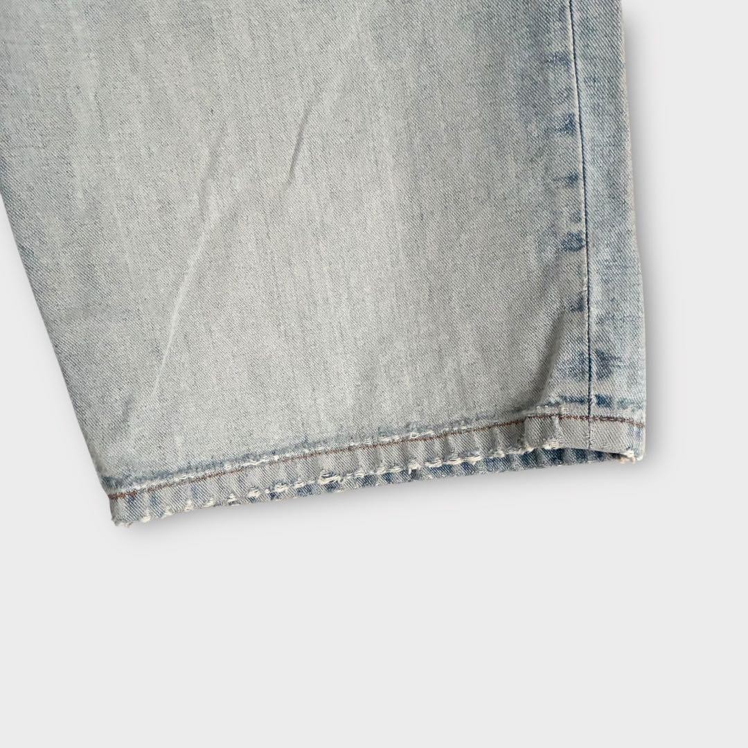 Levi's Denim Half Pants Damaged Processing Blue 3… - image 5
