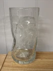 Vintage Single BLENKO Clear Pinched Dimple 6.25” Handblown Glass Tumbler