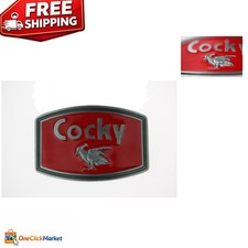 Stylish Pewter Finish Red Metal Belt Buckle - Perfect Gift for Teens Adults