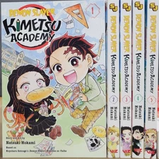 Demon Slayer Kimetsu Academy Manga Vol 1-6 English Brand New Viz Complete Set 