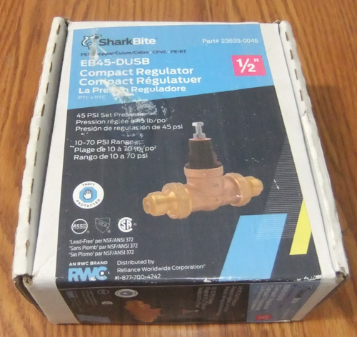 SharkBite 1/2” EB45 Double Union Pressure Regulating Valve - Afbeelding 5 van 5