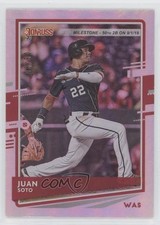 2020 Panini Donruss Photo Variation Milestone Stat Line 3/50 Juan Soto #162 0tw4