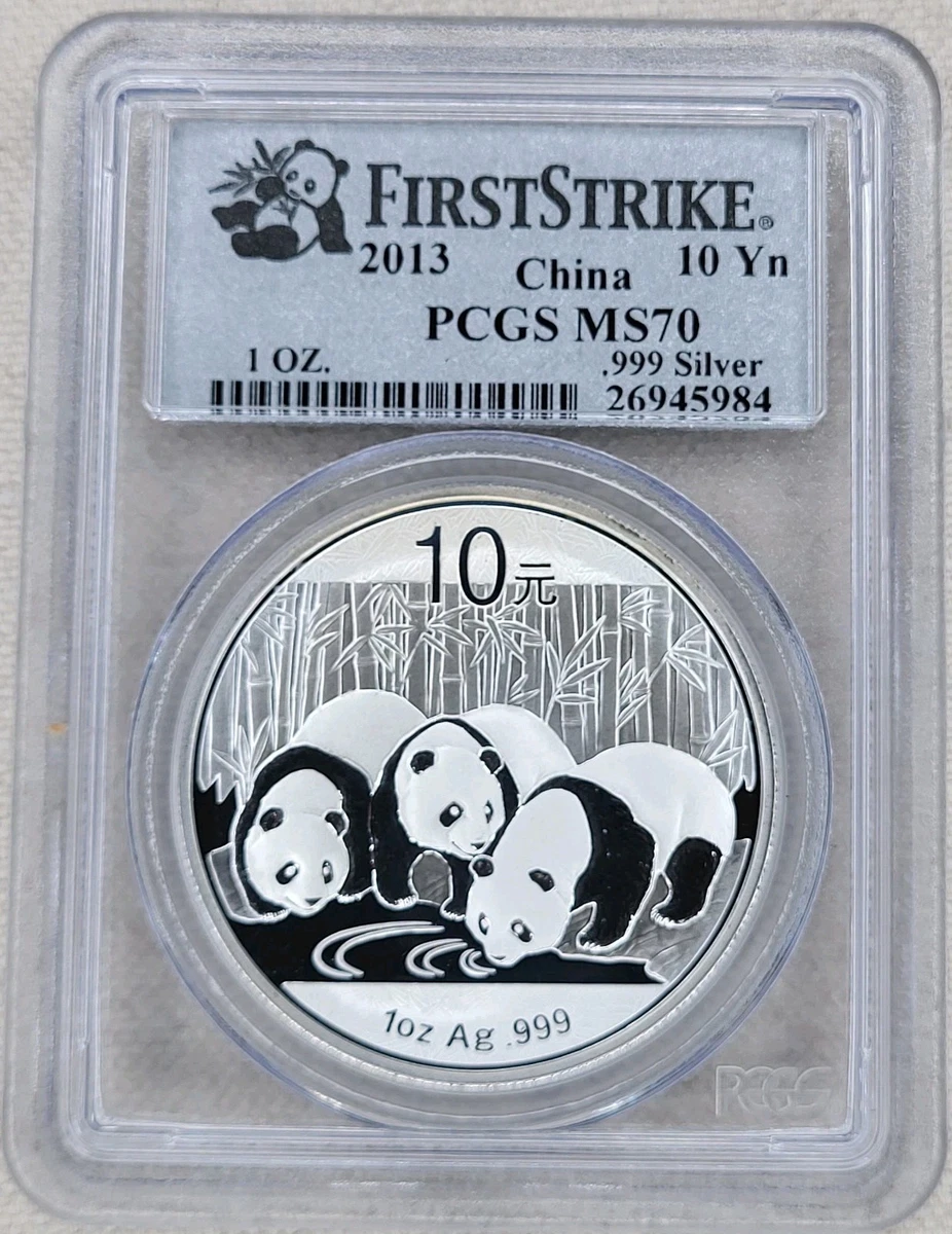 Chinese Panda PCGS Grade MS 70 1 oz Precious Metal Content per